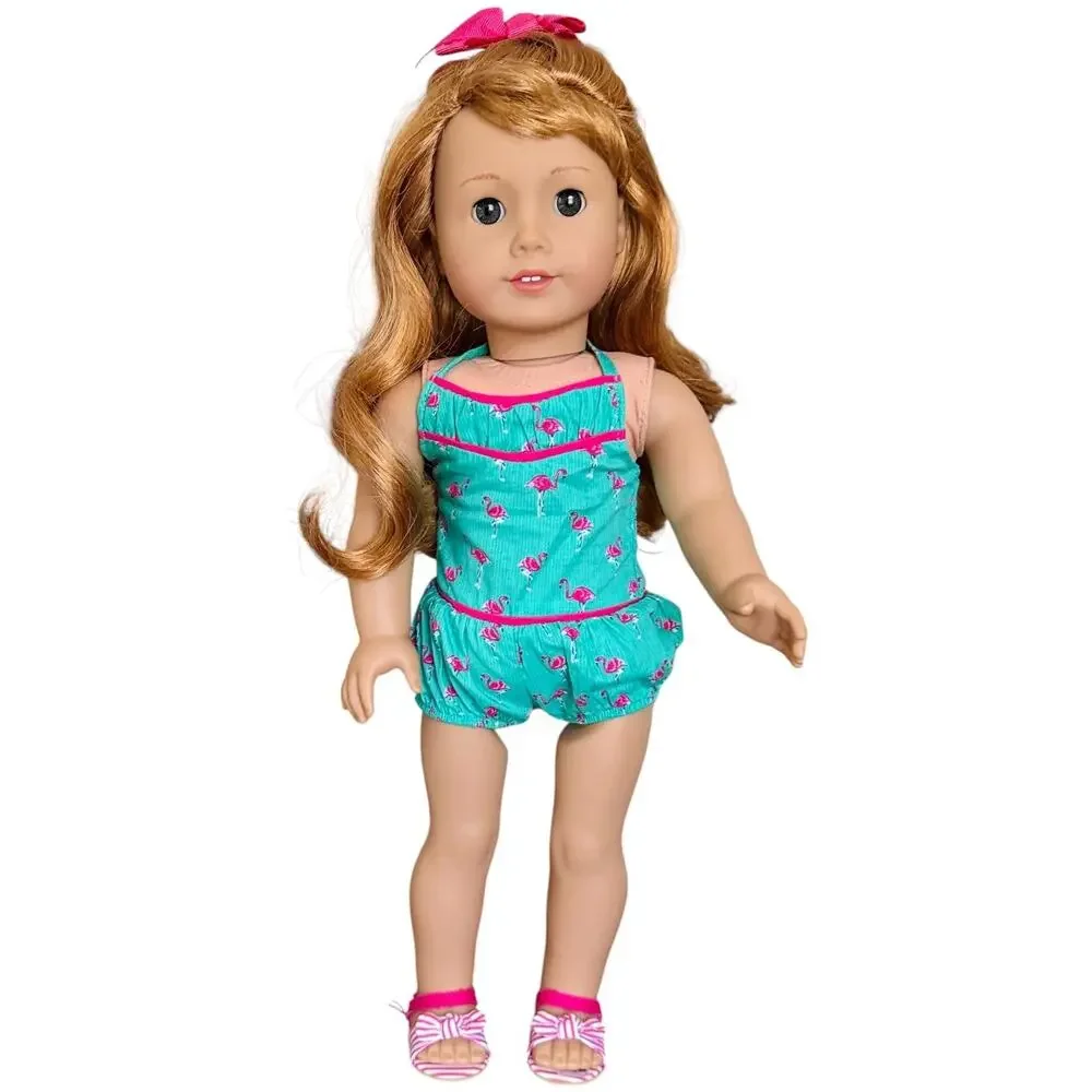 American Girl Maryellen Larkin with Flamingo Swim Set & Meet Dress
